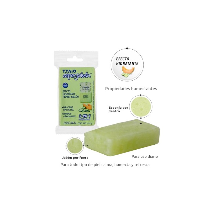 Jabón Corporal con Esponja Integrada 2 en 1, Exfoliación Suave,