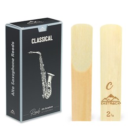 EASTROCK Classical Alto Saxophone Reeds 2.0/2.5/3.0 Professional Alto Sax Reeds for Saxophone Beginner and Saxophonist Strength 2.5-10 Pack