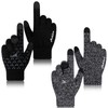 Achiou Winter Gloves for Men Women, 2 Pairs Touch Screen