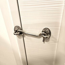 4-inch Bathroom & Dressing Room Door Handle Lock Latch 2ea