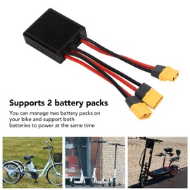 20V‑72V Parallel Battery Connector, Dual Battery Connector Adapter, Electric Double Battery Discharge Converter Dual Battery Discharge Converter for Electric (20A)