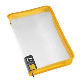IMA Zipper File Case, A4 Size, Yellow, 9.1 x 13.0 x 1.2 inches (23 x 33 x 3 cm)