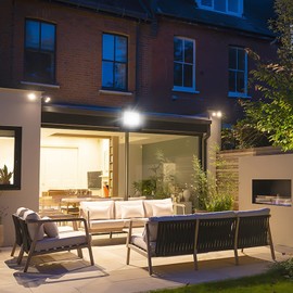 LED Outdoor Spotlight, Pack of 2, Super Bright Outdoor Spotlight, 20 W, 2000 lm, LED IP65 Waterproof LED Spotlight Outdoor for Roof, Garden, Yard, Gate, Garage, Black (4500 K Natural Light)