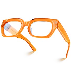 VISOONE Retro Rectangle TR90 Small Face Blue Light Blocking Glasses Computer Gaming Eyewear for Women Men BRAZOS