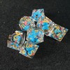 Liquid Core DND Dice Set, 7 Pieces, Quicksand Polyhedron Resin