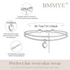 BMMYE Sterling Silver Anklet Ankle Bracelets for Women,Adjustable Silver Anklets