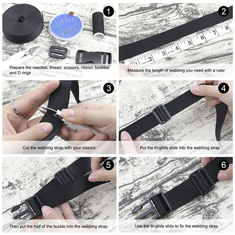 WXJ13 1.5 Inches Plastic Quick Release Buckles Flat Shape Buckles