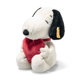 Steiff Snoopy Love Cuddly Toy, Cute Stuffed Toy, Boys, Girls & Babies from 0 Months, Soft Cuddly Friends, Plush Toy 30 cm, White, 024375