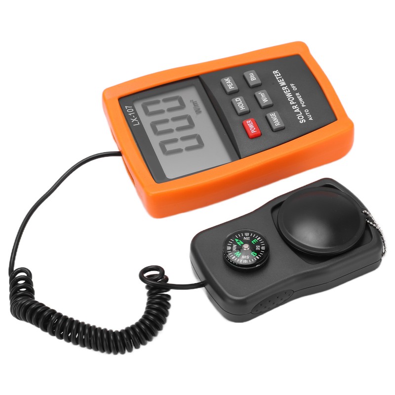 LX‑107 Portable Solar Radiometer Ultraviolet Power Meter with Peak Holding