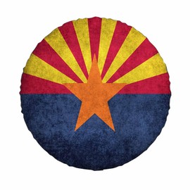 State Flag of Arizona Spare Tire Cover 15 inch Wheel Star Distressed Vintage Textures Protectors Weatherproof Universal for Trailer Tire Cover Rv SUV Truck Camper Travel Trailer