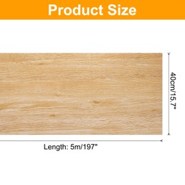 Uxcell Wood Grain Contact Paper 15.7" x 197" Self-Adhesive Wallpaper Waterproof Peel and Stick for Home Kitchen Countertop Cabinet Bathroom, Light Brown