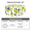 Lemon Tablecloth Round 60 Inches for Spring Summer Yellow Lemon