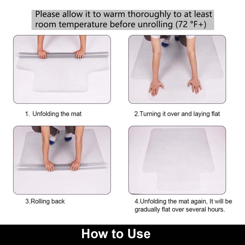 AiBOB Office Chair Mat for Hardwood Floor, 45 X 53