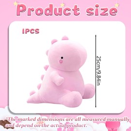 WNXBFO Pink Dinosaur Plush Toy, Soft Cute Dinosaur Teddy, Teddy for Girl Boy Kids Gifts (Pink)