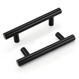 NIZADO 10 Pack 3 Inch Cabinet Pulls,Black Kitchen Cabinet Handles,Bathroom Bedroom Dresser Handles,5" Overall Length
