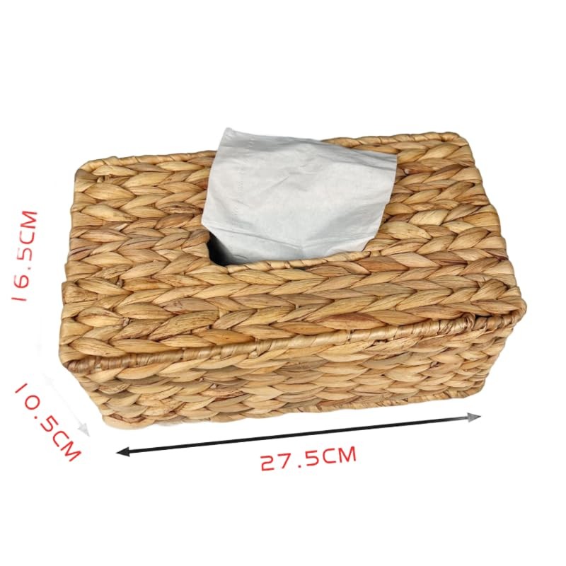 Comeon Square Tissue Box Cover Handwoven Napkin Holder Tissue Box