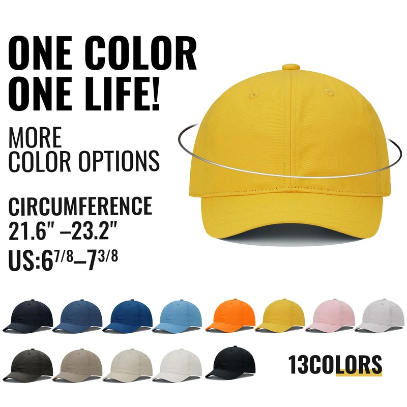 CLAPE Short Bill Baseball Cap Plain Hiphop Dad Hat Cooling