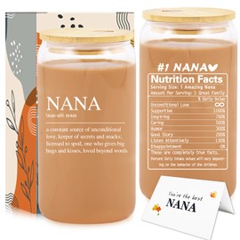 TOJIA Nana Gifts for Mother's Day – 16oz Nana Coffee Cup with Funny Definition & Nutrition Facts – Mothers Day Gifts for Grandma from Grandkids or Daughter – Great for Gigi, Grammy, Mimi or Granny