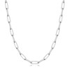 Hadoken Sterling Silver Paperclip Chain Necklace for Women, 22 Inch