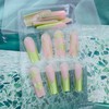 St. Patrick's Day Press on Coffin Long Nails 24Pcs Artificial