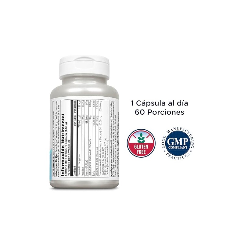KAL Omega 3 (60 Cápsulas de gel) de aceite de
