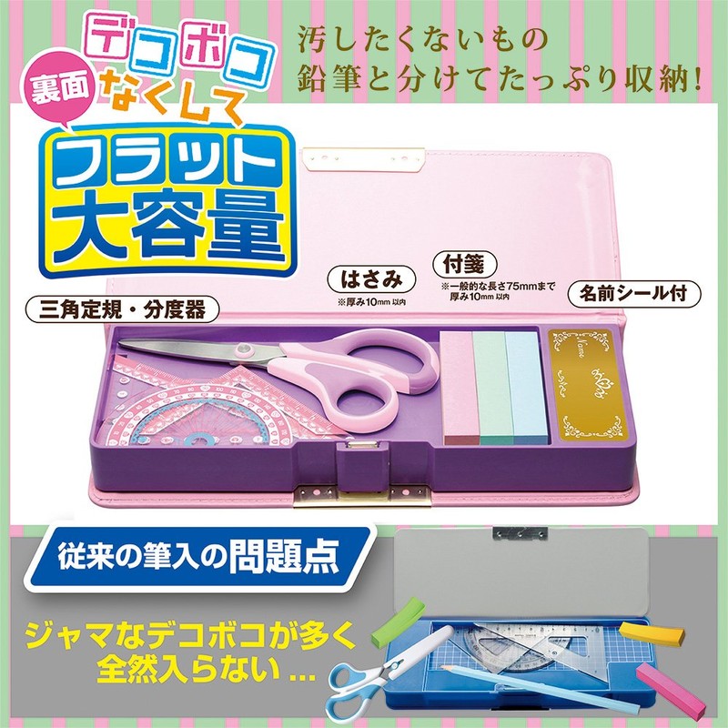 Sonic SK-5067-P Riana Tiara Pencil Case, Double Sided, Flat, Royal