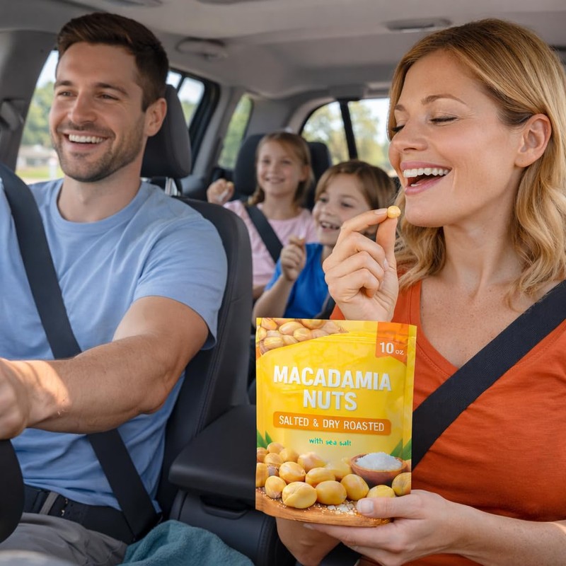 Macadamia Nuts Dry Roasted & Sea Salted 10 oz Pouch