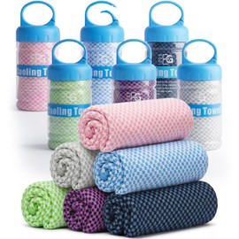 Cooling Towels for Neck and Face, 6 Pack 40"x12" Ice Towel for Instant Cooling, Soft Breathable Chilly Towel, Stay Cool for Yoga, Golf, Gym, Camping, Running, Workout & More Activities