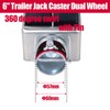 NBJINGYI 6" 2000lbs Dual Trailer Swirl Jack Caster Wheel With