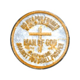 Man of God Isaiah 54:17 Patch 3 Inches Christian Religious Jesus Bible Verse Iron On/Sew On Embroidery Fabric Applique Patches for Trucker Hats Clothes Backpack DIY Accessories Friends Mom Gifts