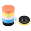 uxcell 4" Foam Drill Polishing Pad Kit, 5pcs Flat Sponge