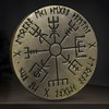 GARASANI Wayfinder Coin Viking Compass Coin Vegvisir Wayfinder Symbol Norse