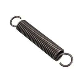QUARKZMAN 110 mm Free Length Double Hook Tension Spring x 1 Piece Metal Extension Coil Springs for Industrial Machines Black