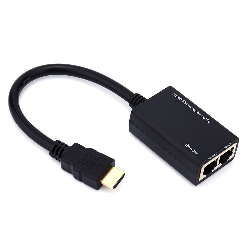 30M HDMI Extender Repeater by CAT5e, Sender + Receiver, TMDS
