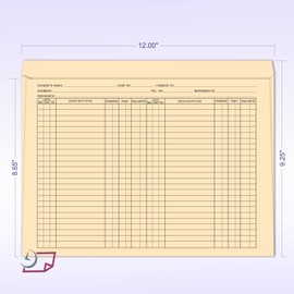 Manila File Jacket 9-1/2” x 12” Chart Folders – Heavy Duty - Preprinted to Track Patient Progress, Appointment Date/Time (Pack of 50)