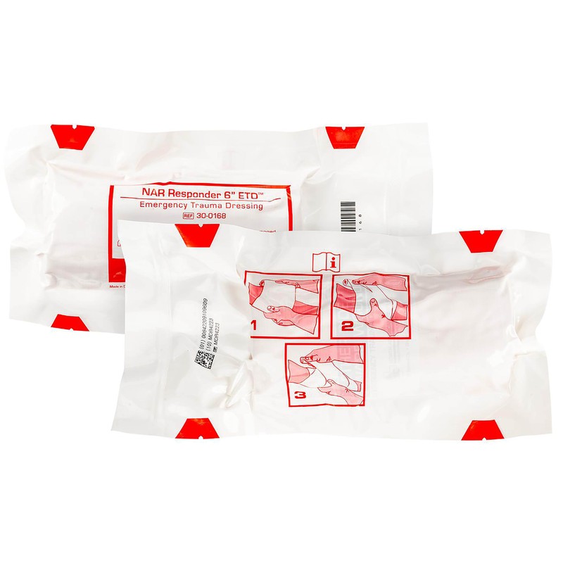 North American Rescue Rolled Responder ETD Emergency Trauma Dressing (6