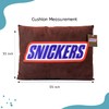 SNICKERS Candy Pillow | Soft & Cozy Rectangular Cushion for