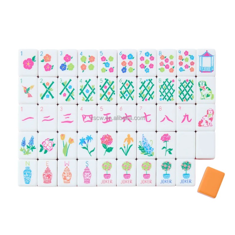 Premium Luxury Acrylic Mahjong 160 Tiles 32mm 4 Layer American