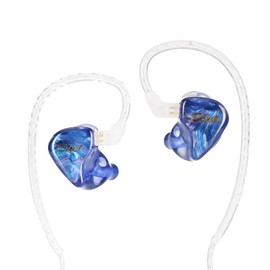 syeindunce Kinera Celest Wyvern Qing 10mm Dynamic Driver in-Ear Monitor Earphones, 1DD Wired Earbuds, HiFi IEM Headphones, Featuring 3D-Printed Semi-Custom Design Shell (Without Mic, Blue)