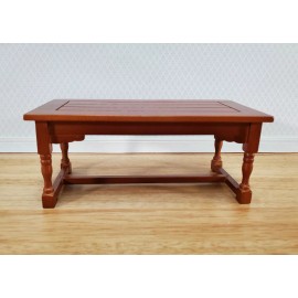 Streets Ahead Dollhouse Kitchen or Prep Table Large Wood Medium Finish 1:12 Scale Furniture