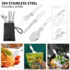 VIPITH 13Pcs Camping Cookware Set, Orange, Aluminum Alloy & Stainless
