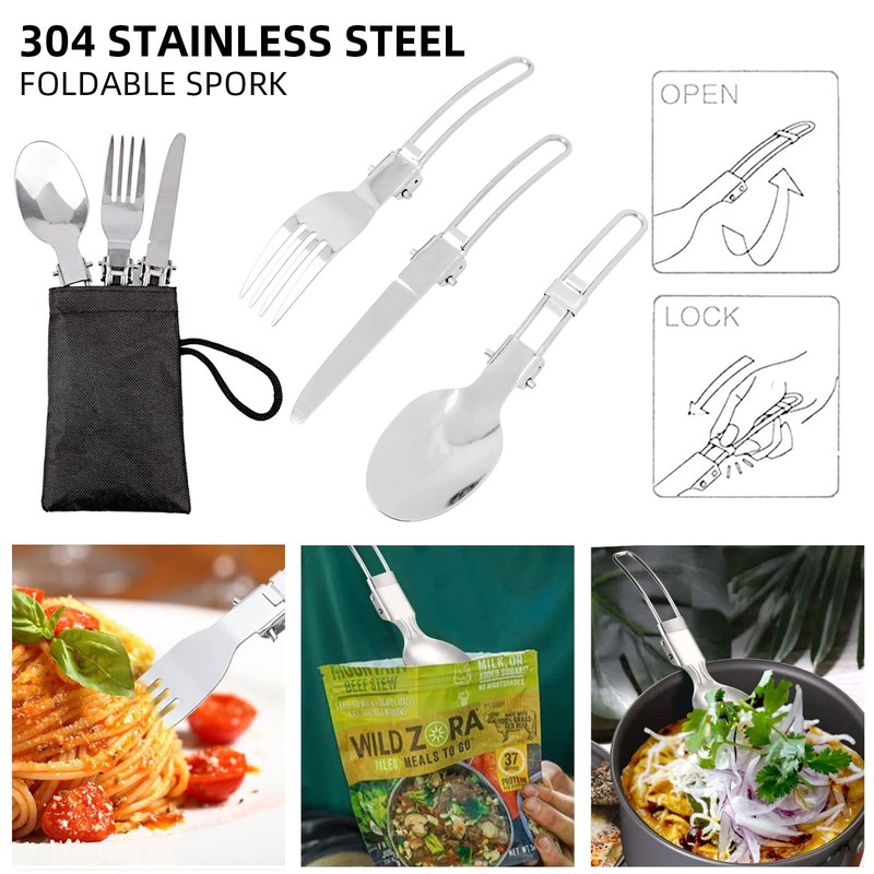 VIPITH 13Pcs Camping Cookware Set, Orange, Aluminum Alloy & Stainless