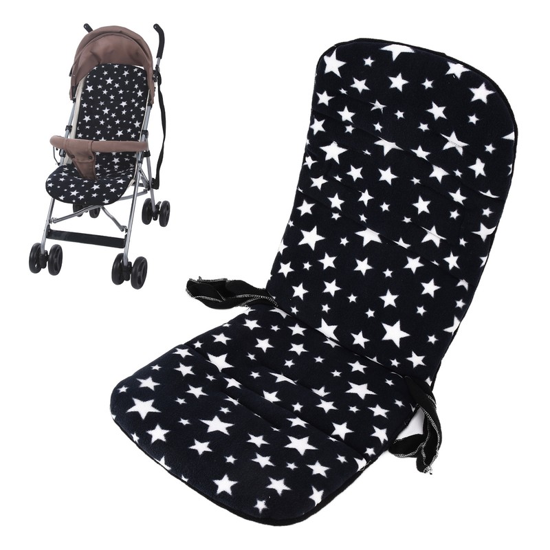 Baby Stroller Cushion Soft Flannel Star Pattern Universal Infant Trolley