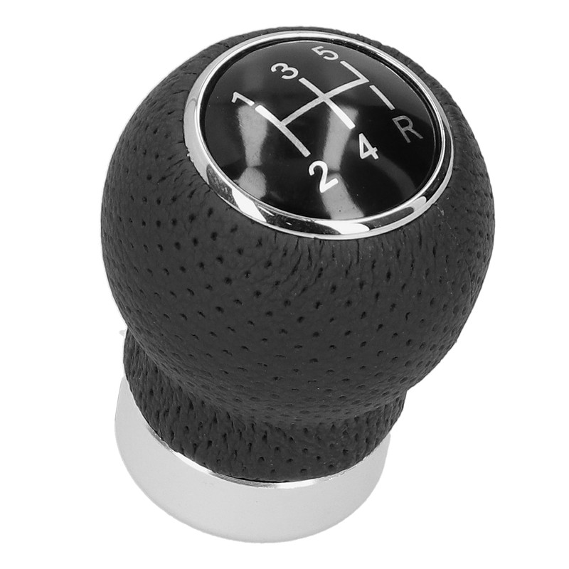 5 Speed Gear Shift Knob Genuine Leather Shifter Stick with