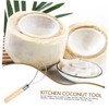 FELTECHELECTR Stainless Steel Coconut Meat Remover Grater Tool Ergonomic Coconut