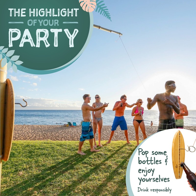 Ring Toss Game for Adults – 13 Inch Surfboard Edition