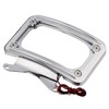 TCMT Curved License Plate Mount Frame W/Light Fit For Harley