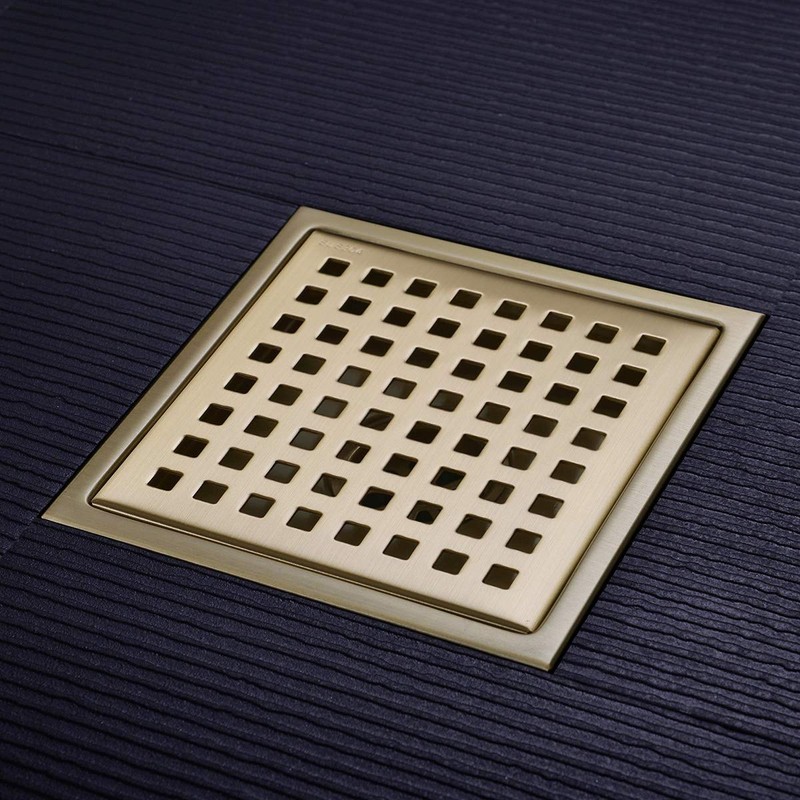 Orhemus Square Shower Floor Drain with Removable Cover Grid Grate