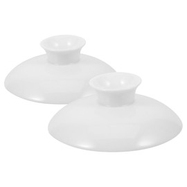 Alipis 2 Pieces Ceramic Teapot Accessories Household Teapots Cover Tea Cup Lid Pure Height Lid Replacement for Tea Enjoyment