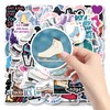 62Pcs Ice Skating Stickers Pack, Cartoon Cute Vinyl Waterproof Decals
